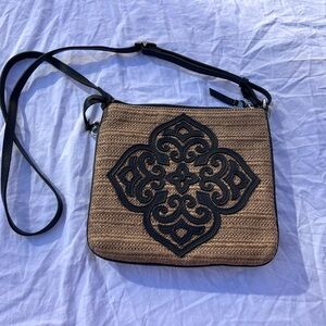 Brighton Sarita Straw Medallion Bag